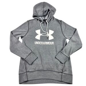Under Armour Womens Favorite Fleece Logo Pullover Hoodie Medium‎ Grey